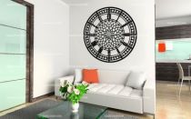 Stickers horloge vitrail