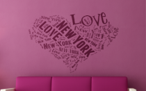 Le stickers i love New-York pour la d�co d\'int�rieur