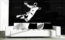 stickers muraux handballeur