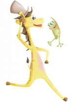 Stickers jungle girafe et grenouille