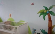 Stickers jungle Lionceau et b�b� panth�re.