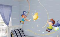 Stickers justicier et son oreiller.