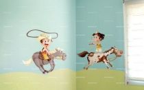 Stickers l\'indienne sur son cheval.