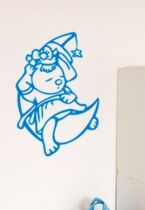 Stickers lapin dans la lune