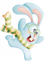 Stickers lapin et ses lunettes