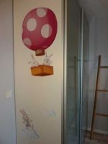 stickers lapin montgolfiere 1