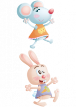 Stickers lapine et souris.