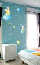 Stickers lapinous et leurs ballons