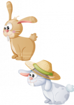 Stickers lapins de ferme