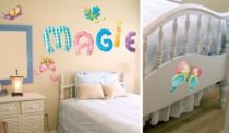 Stickers d�coratifs enfants Lettres \"MAGIE\" imprim�s sur adh�sifs d�coup�s � la forme.