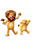 stickers lion et son lionceau. Stickers d�coratifs enfants lion et son lionceau imprim�s sur adh�sifs d�coup�s � la forme.