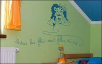 Le stickers lion toutes les filles pour d�corer une chambre d\'enfant