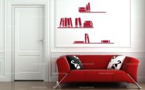 stickers trompe �il bibliotheque