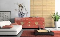 stickers muraux lotus et femme