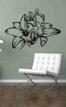 Stickers lys pour d�coration murale sur le th�me des fleurs