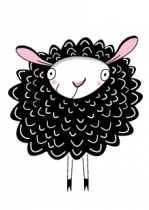 Stickers mouton noir