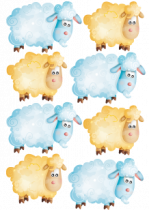 Stickers moutons chambre enfant