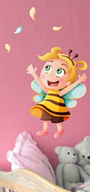 stickers fille abeille