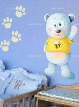 stickers muraux enfants. Marc l'ourson est un sticker mural pour d�corer la chambre de vos enfants. Ce sticker mural est imprim� sur adh�sif et d�coup� � la forme.