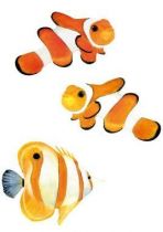 stickers poissons clown