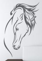 stickers tete cheval dessin