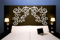 stickers muraux t�te de lit. Stickers d�coup�e � la forme dans vinyle adh�sif uni.