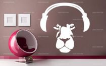 stickers tete de lion casque
