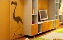 Le stickers oiseau flamant pour d�corer une chambre d\'enfant