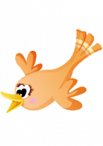 Stickers oiseau saumon