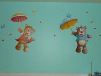 stickers ourson et son ombrelle disponible sur Idzif.com