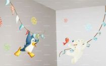 stickers ours et poisson