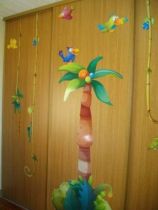 Stickers palmier et buisson.