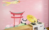Stickers panda et torii