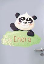 Stickers panda pr�nom personnalisable