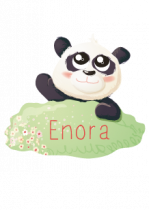 Stickers panda pr�nom personnalisable