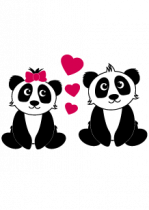 Stickers pandas