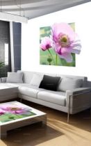 Stickers le pavot en fleur. Ce sticker 3D est aussi un trompe l'oeil, ce sticker se fond dans le d�cor et inspire une toile murale. Ce stickers met en sc�ne une fleur de couleur parme comme un tableau d'artiste : un gros plan sur les p�tales et sur le  pistil. On est transport� dans un champ de pavot avec cette d�co un peu pop art. Ce sticker est imprim� sur un vinyle adh�sif d�coup� � la forme. Cr�ation Sylvie Zieba.