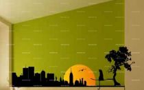 Stickers paysage de nuit