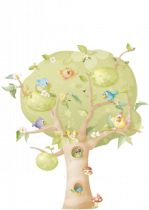 Stickers piou piou dans l\'arbre