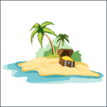 Le stickers pirate ile pour d�corer une chambre d\'enfant