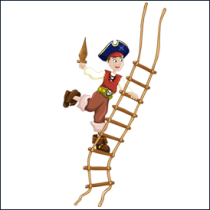Le stickers pirate sur �chelle pour d�corer une chambre d\'enfant