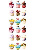 Stickers planche de muffins