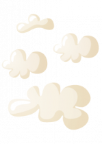 Stickers planche de quatre nuages.