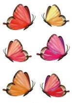 Stickers planche papillons.