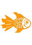 stickers poisson d�coup� � la forme dans vinyle de couleur unie. A vous de choisir la couleur et la taille du stickers poisson qui correspond le mieux � votre d�coration.