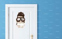 stickers �illeton de porte entree