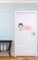 Stickers porte-nom kokeshi japonaise