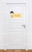 Stickers porte-nom kokeshi
