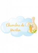 Stickers porte-nom lapinou.