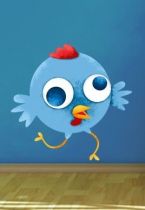 Stickers poule bleue loufoque